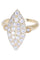 Bague 52 Marquise pavage diamants 58 Facettes 084471