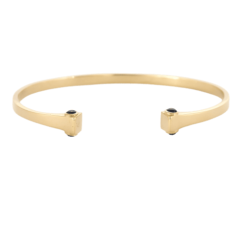 Bracelet Bracelet jonc en or jaune et saphirs 58 Facettes ROD4428X2