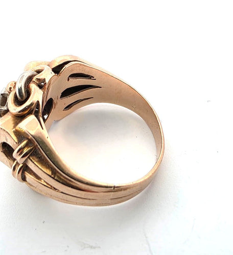 Bague en or jaune avec diamant