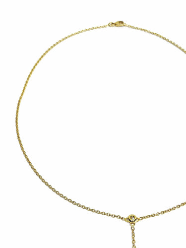 Collier Collier en or jaune 18 carats et diamants 58 Facettes