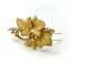 Broche 4 feuilles or jaune et diamants