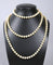 Collier Collier sautoir 151 perles de culture en choker, fermoir or jaune, 130 cm 58 Facettes