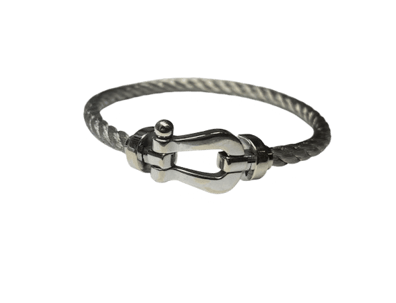 Bracelet FRED - Bracelet force 10 GM en or blanc et acier 58 Facettes 250186