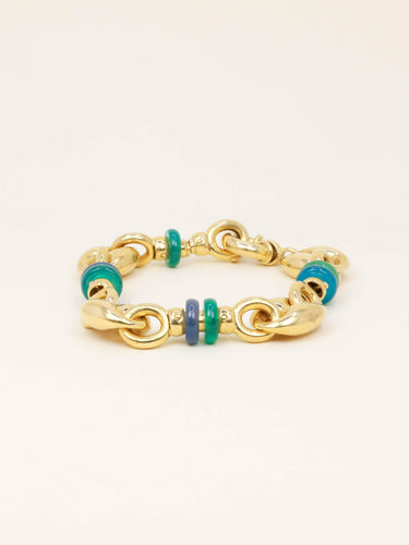 Bracelet Bracelet maille grain de café or jaune agate 58 Facettes 1211.3