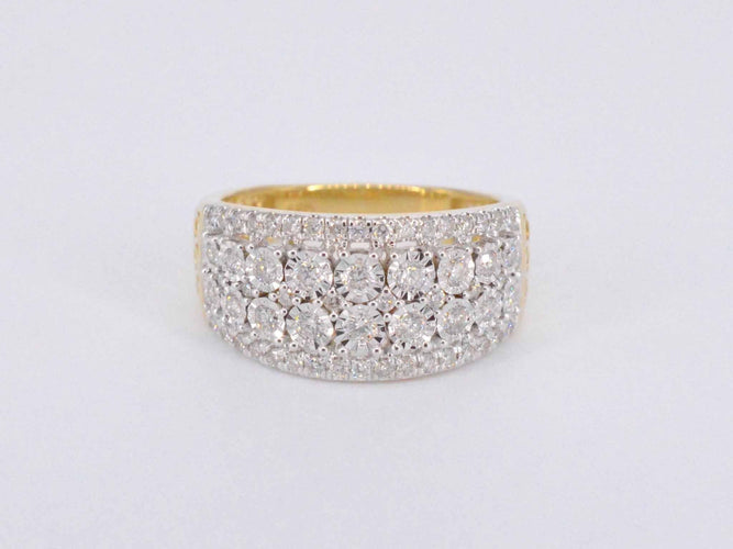 Bague 54 Bague en or jaune avec diamants 1,00 carat 58 Facettes 2189