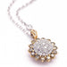 SUNFLOWER Necklace in Rose Gold and Diamonds 58 Facettes D360911FV