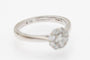 Bague 51 Bague contemporaine en or blanc sertie de diamants. 58 Facettes 10322