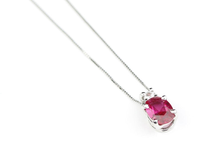 Collier Collier Rubis Diamant 58 Facettes