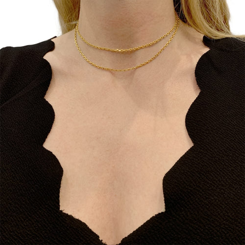 Collier Sautoir en or jaune. 58 Facettes 35113