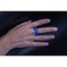 Bague 56 Bague JARRETIERE Céramique Bleue et Diamants 58 Facettes D362070SO