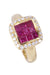 Bague 50 Bague or jaune rubis et diamants 58 Facettes 089911