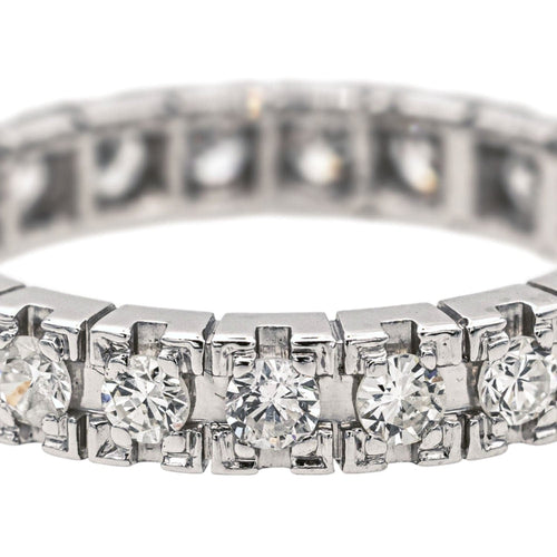 Bague 57 Bague  Alliance américaine   Platine Diamant 58 Facettes 4113911CN