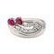 Bague 51 Bague Or blanc, Platine Rubis, Diamant 58 Facettes 578014CD