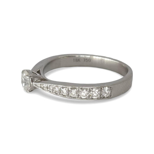 Bague 50 Bague or blanc et diamants 0,53 ct 58 Facettes 00044101