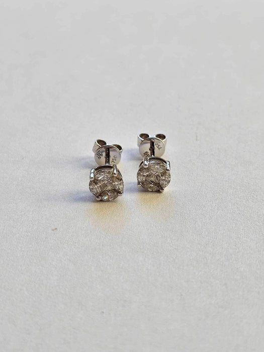 Boucles d'oreilles Boucles d'oreille or blanc et diamants 58 Facettes 94401b08-WW