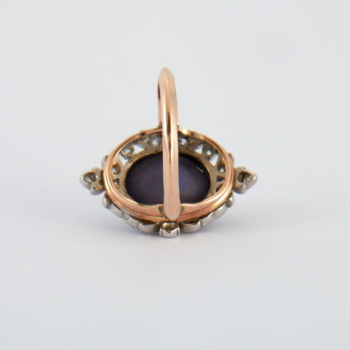 Bague 55 Bague ancienne saphir étoilé 58 Facettes