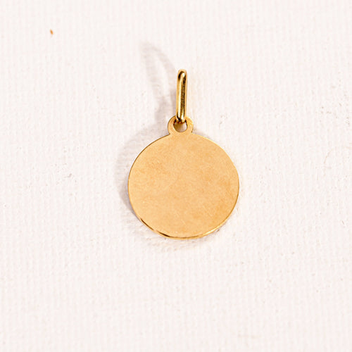 Pendentif AUGIS-Médaille d'amour ronde Plus qu'hier Moins que demain 58 Facettes LMB-280