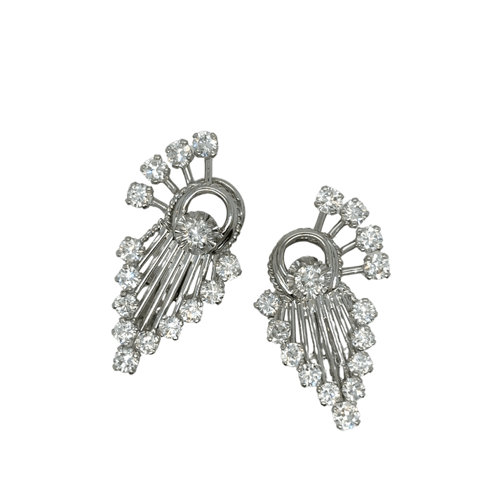 Boucles d’oreilles or blanc et Diamants