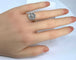 Bague 51 Bague en or blanc 18 carats et diamants 58 Facettes AB322