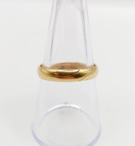 Bague 55.5 RARE Alliance jumelées victorienne or jaune 18k (circa 1872) antique 58 Facettes A06007