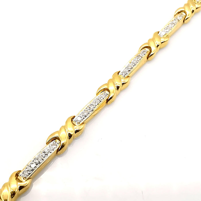 Bracelet Bracelet en or jaune diamants 58 Facettes