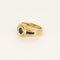 Bague 49 Bague en or jaune, saphir et diamants 58 Facettes SAI0750