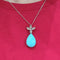 Pendentif Pendentif en turquoise et diamants, en or blanc 18 carats 58 Facettes T477