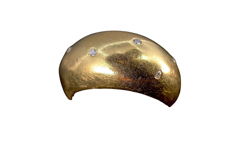 Bague 57.5 Bague Dôme en or jaune 18 carats sertie de diamants 58 Facettes