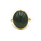 Bague 53 Bague or jaune et aventurine verte 58 Facettes 210111R