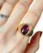 Ring 55 18k yellow gold and garnet ring 58 Facettes