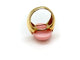 Bague 52 Bague or jaune et corail 58 Facettes M9044
