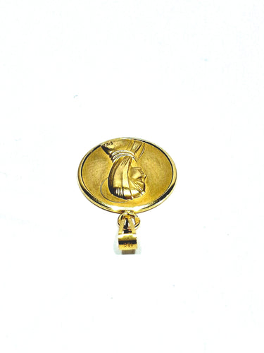 Pendentif Médaille de la Vierge en or 18 carats jaune et or rose 58 Facettes