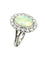 Bague 52 Bague vintage or blanc 18K, opale et diamants 58 Facettes
