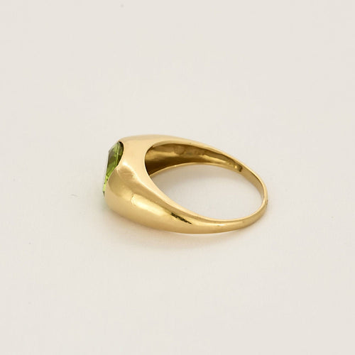 Bague 53,5 Bague jonc en or jaune et péridot 58 Facettes VEN0058