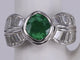 Bague Bague émeraude et diamants baguette en or blanc 58 Facettes BA-1164