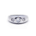 Bague 53 Bague jonc or blanc et diamants 58 Facettes 160163R