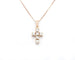 Collier Collier en or rose avec pendentif croix et diamants de 0,35 ct 58 Facettes 13868