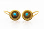Boucles d'oreilles Boucles d'oreilles en or ancien avec turquoises 58 Facettes 11243