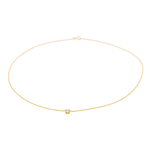 Collier Collier Solitaire Or jaune Diamant 58 Facettes 3876023CN