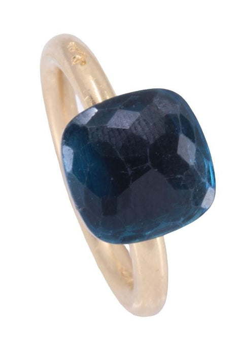 Bague 53 POMELLATO - BAGUE NUDO CLASSIC TOPAZE BLUE LONDON 58 Facettes 085741