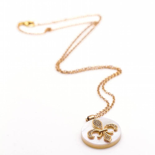 Collier Collier Or Rose Nacre et Diamants 58 Facettes D360910FV