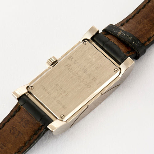 Montre BULGARI Rettangolo - or blanc - Diamants 58 Facettes