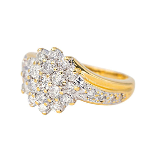Bague 51 Bague Or jaune, Or blanc Diamant 58 Facettes 4369862CN