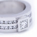 Bague 55 Bague en or blanc avec diamant taille princesse 58 Facettes N102887LF