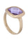 Bague 54 Bague moderne or jaune améthyste 58 Facettes 089081