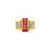 Bague Bague Tank diamants rubis 58 Facettes