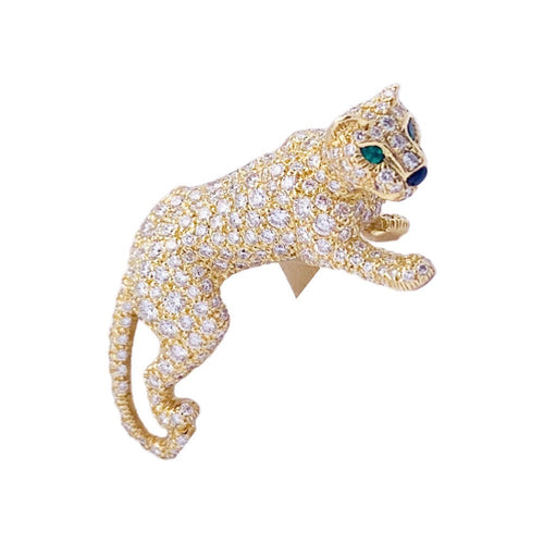 Bague 52 Bague Haute Joaillerie Cartier, "Panthère de Cartier", or jaune, diamants. 58 Facettes 33534