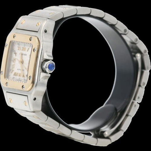 Montre Cartier Montre Santos De Cartier Galbee Pm 58 Facettes MT42136