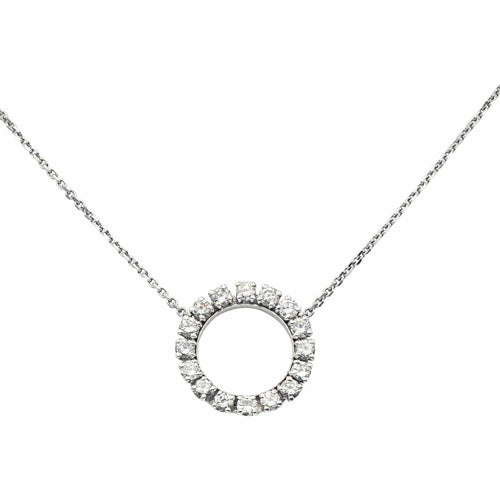 Collier Collier Pendentif  Or blanc Diamant 58 Facettes 4116423CN