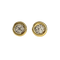 Clous d’oreilles or jaune et diamants